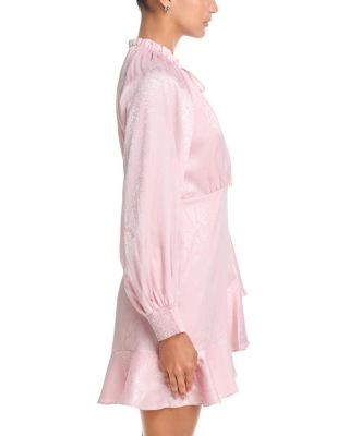 Aqua Ruffled Faux Wrap Dress - Exclusive