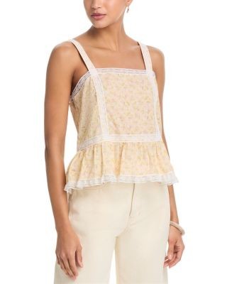 Aqua Ditsy Sweet Floral Lace Top - Exclusive