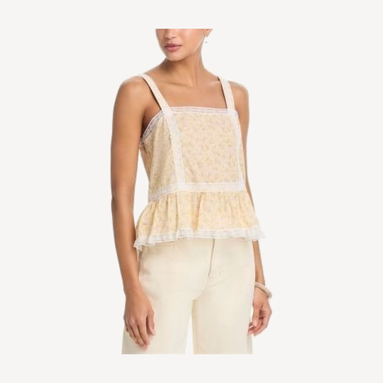 Aqua Ditsy Sweet Floral Lace Top - Exclusive