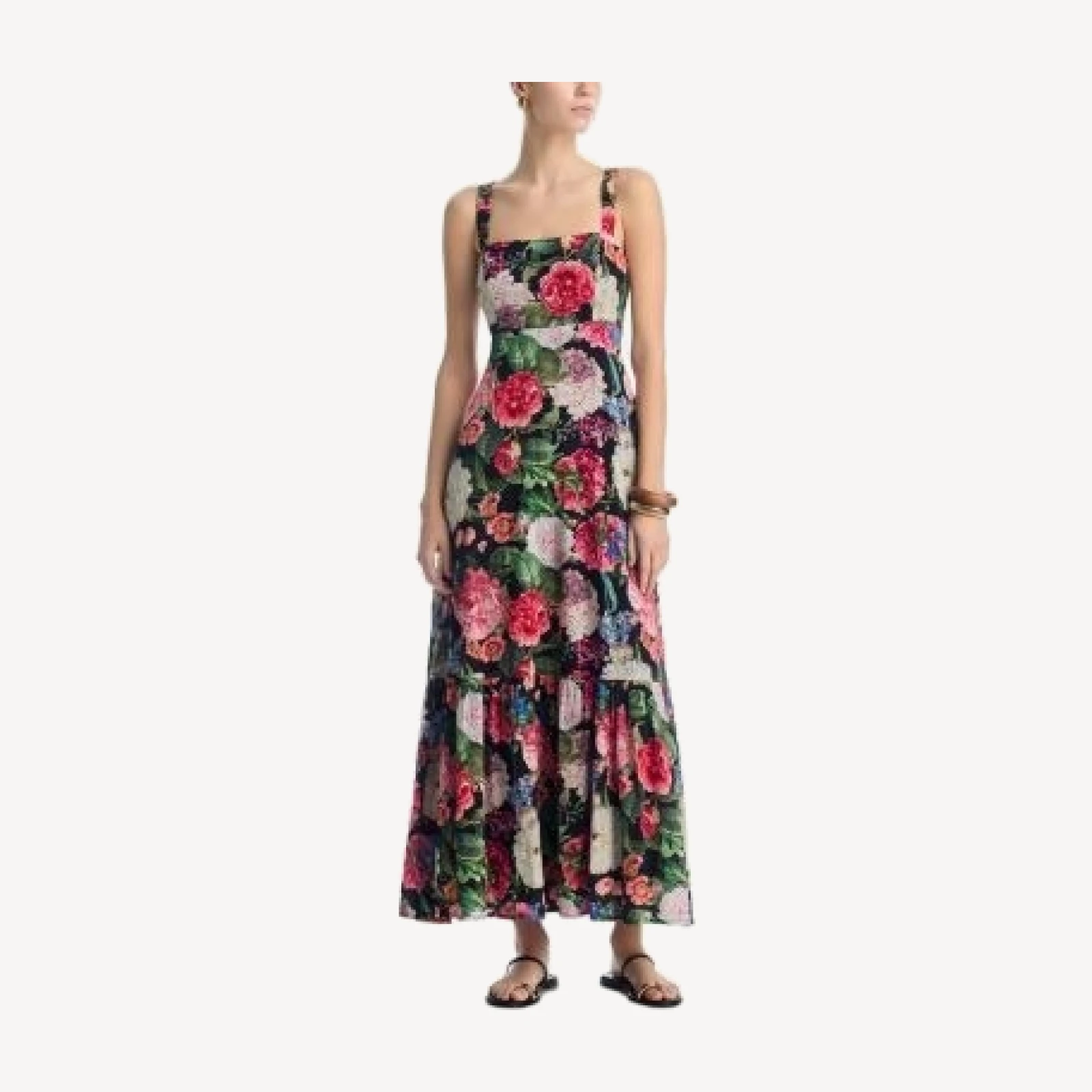 Aqua Floral Maxi Dress - Exclusive