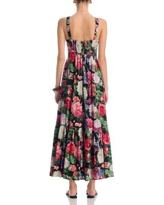 Aqua Floral Maxi Dress - Exclusive