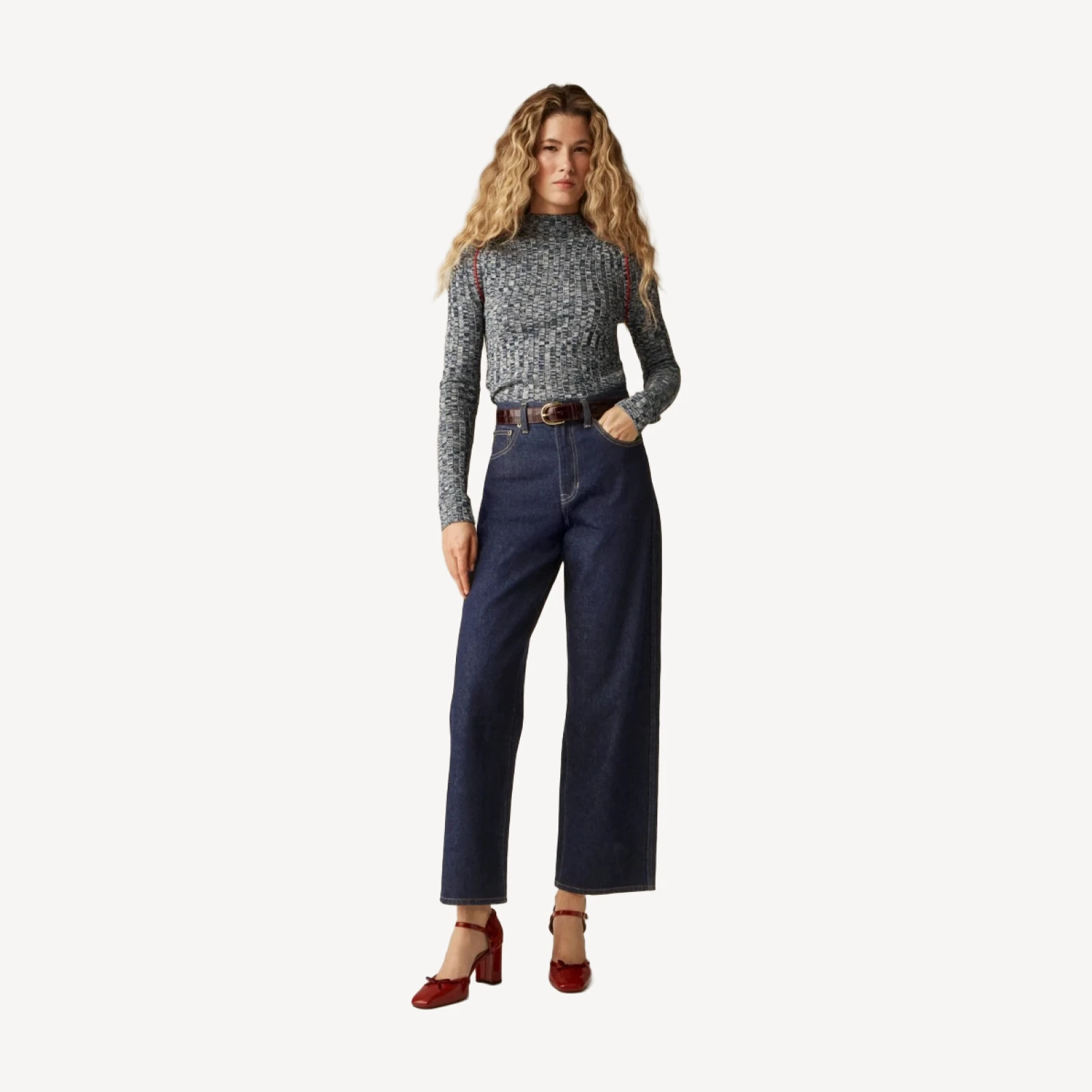 Everyday wide-leg ankle jean in rigid