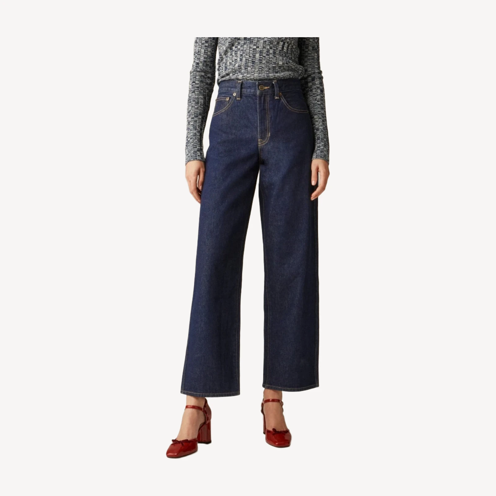 Everyday wide-leg ankle jean in rigid