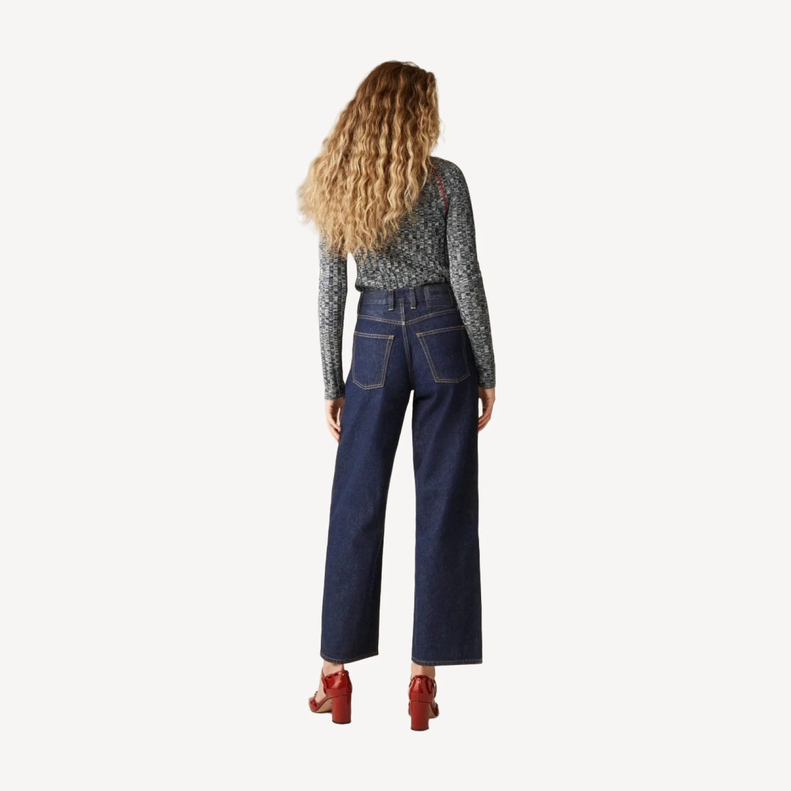 Everyday wide-leg ankle jean in rigid