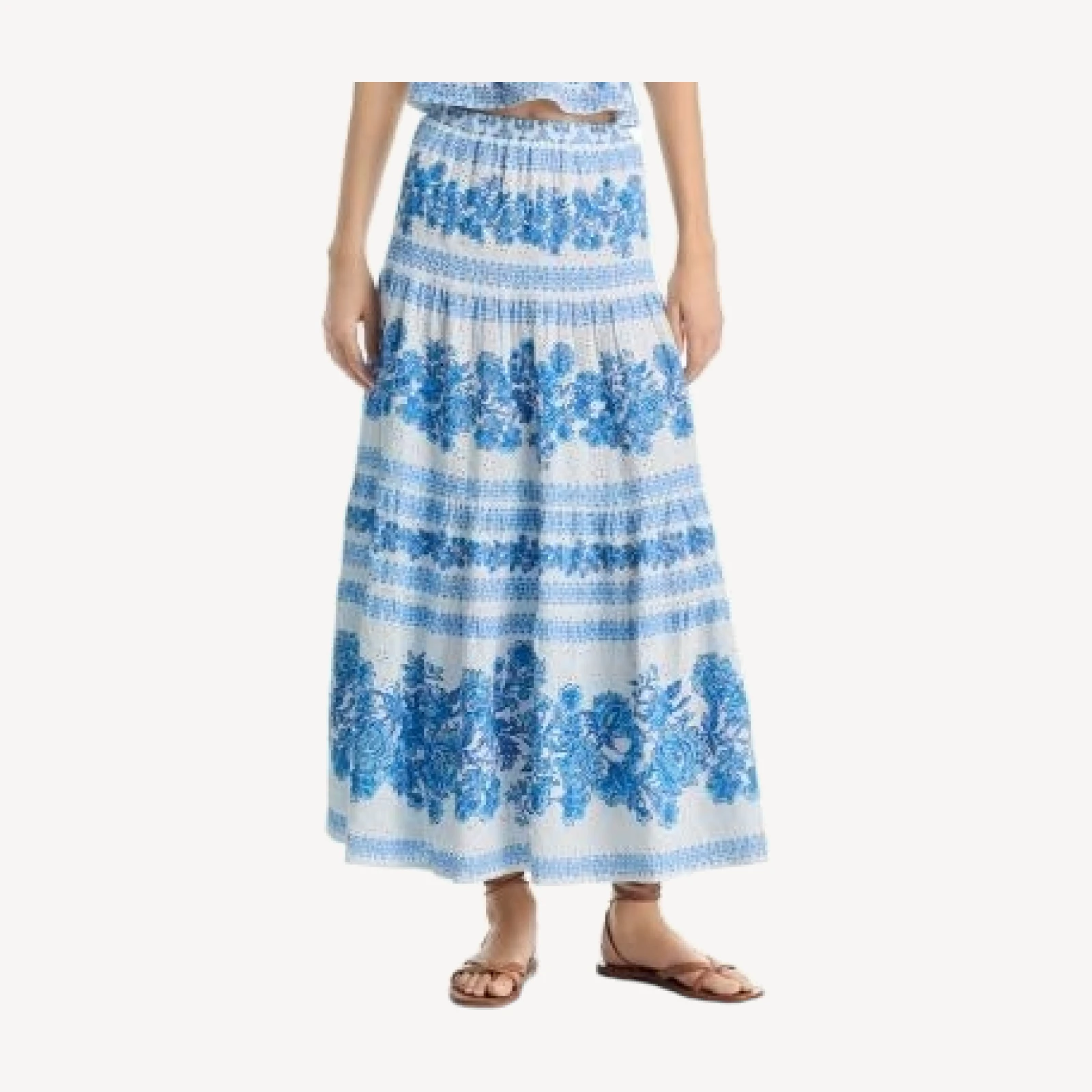 Aqua Boarder Midi Skirt - Exclusive