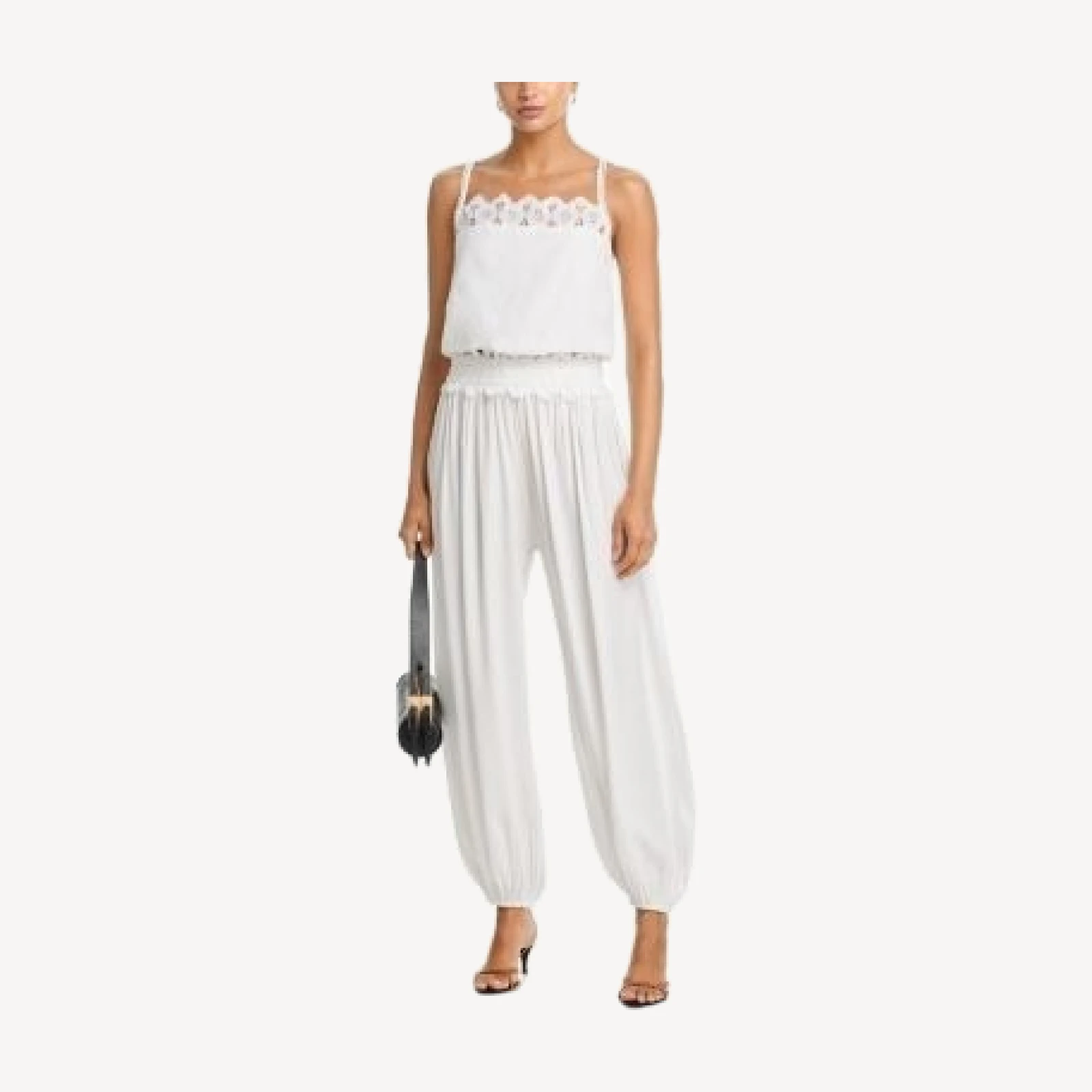 Aqua Crochet Waist Balloon Pants - Exclusive