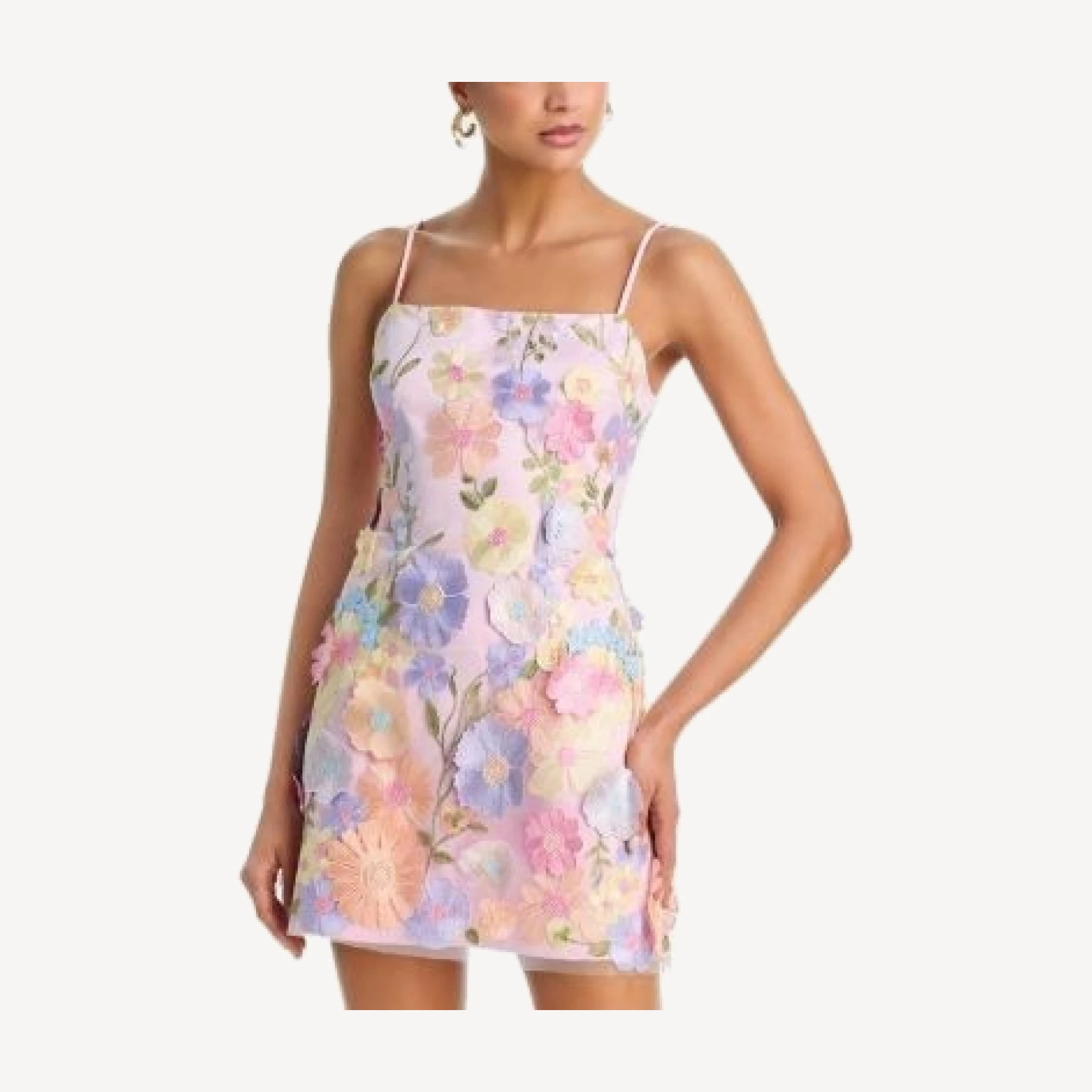 Aqua Embroidered Mini Dress - Exclusive