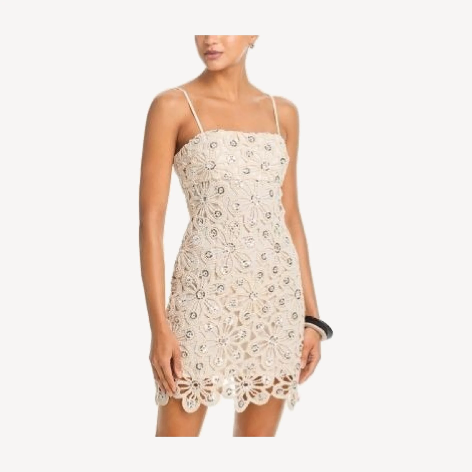 Aqua Mirror Crochet Mini Dress - Exclusive