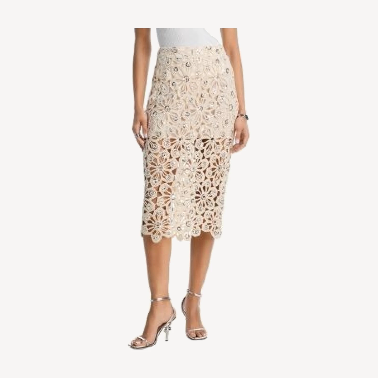 Aqua Mirror Crochet Skirt - Exclusive