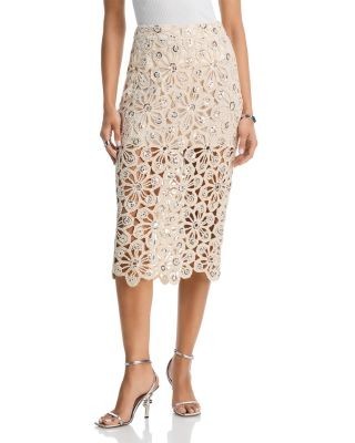 Aqua Mirror Crochet Skirt - Exclusive