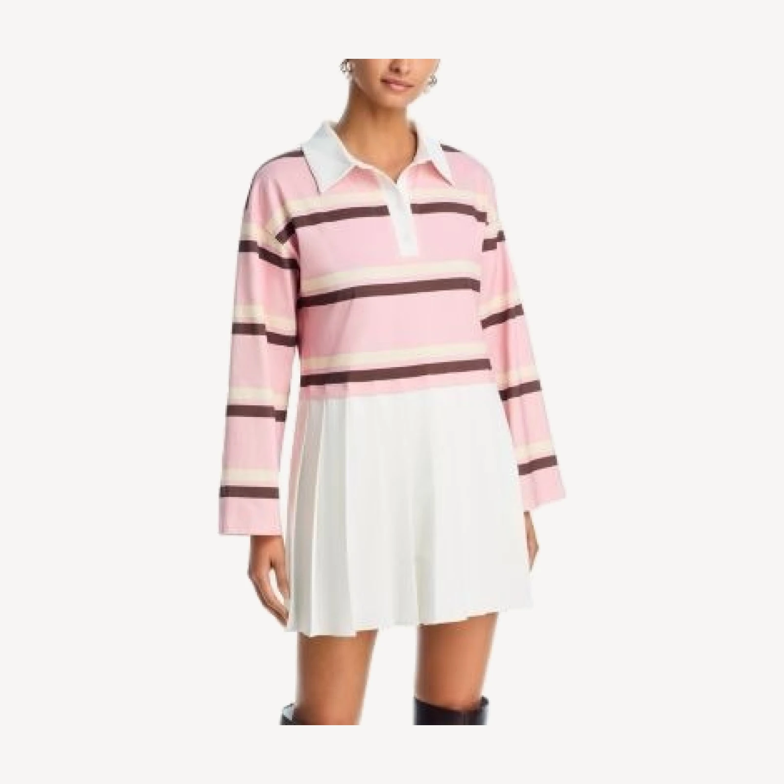 Aqua Multi Stripe Layered Mini Dress - Exclusive