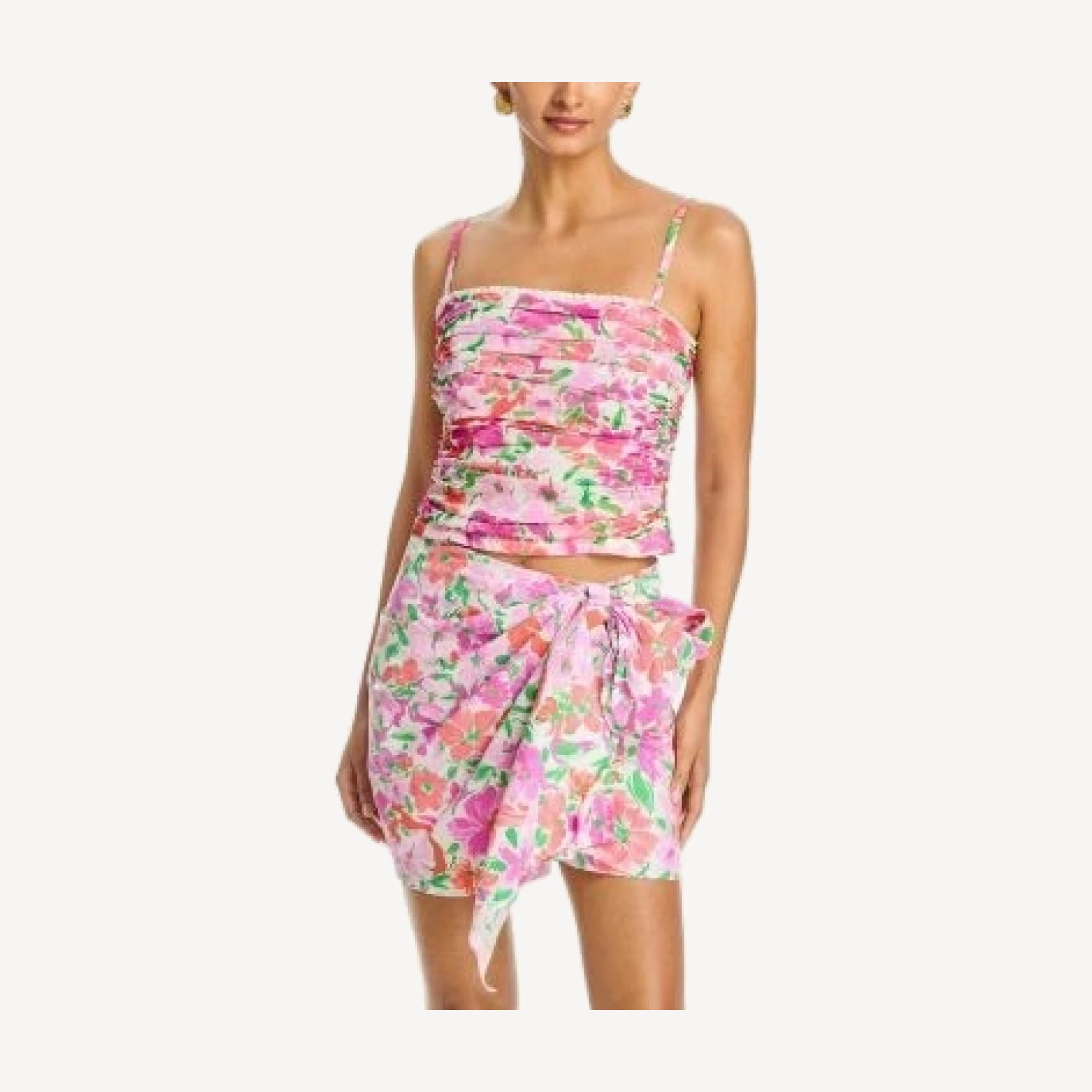 Aqua Floral Mesh Tank - Exclusive
