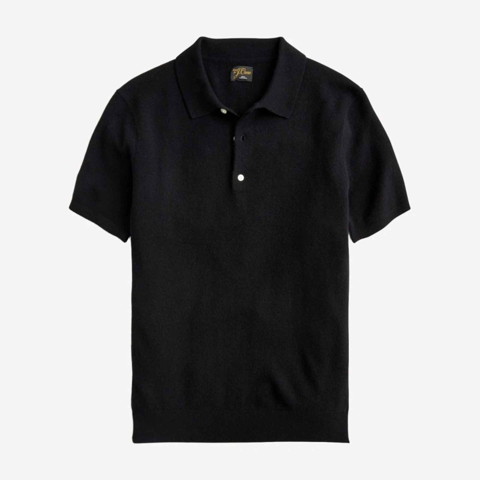 Cashmere short-sleeve sweater-polo