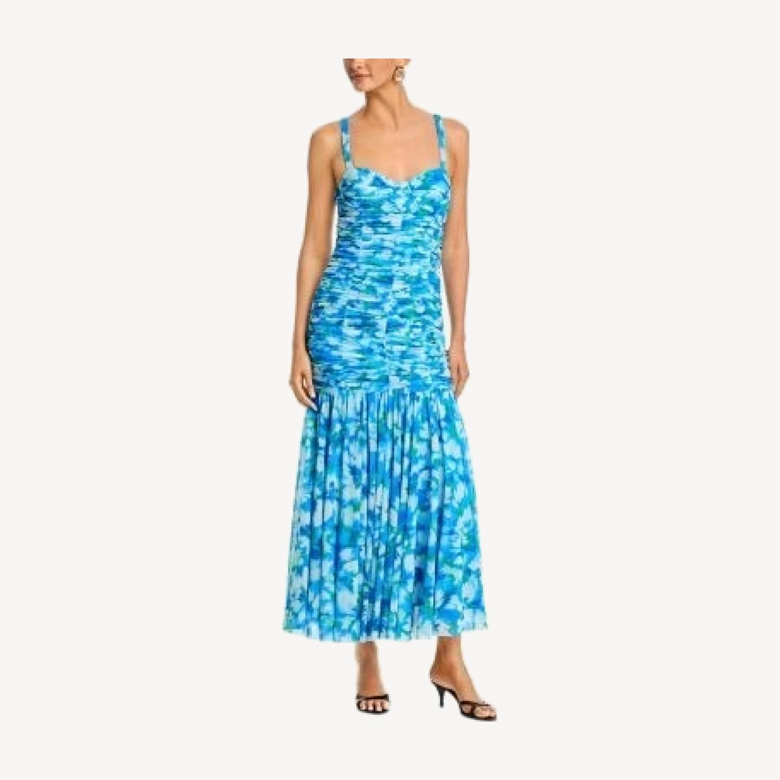 Aqua Floral Maxi Dress - Exclusive