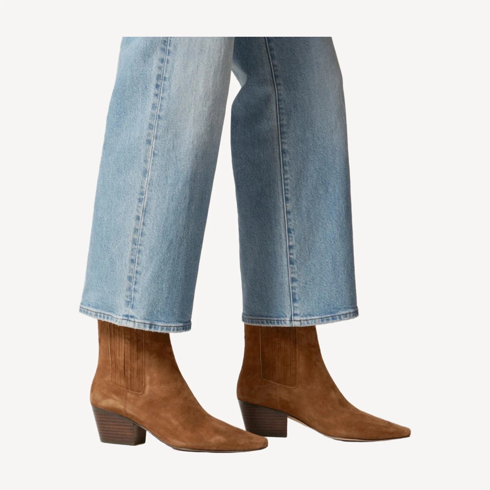 New Piper square-toe ankle boots in suede