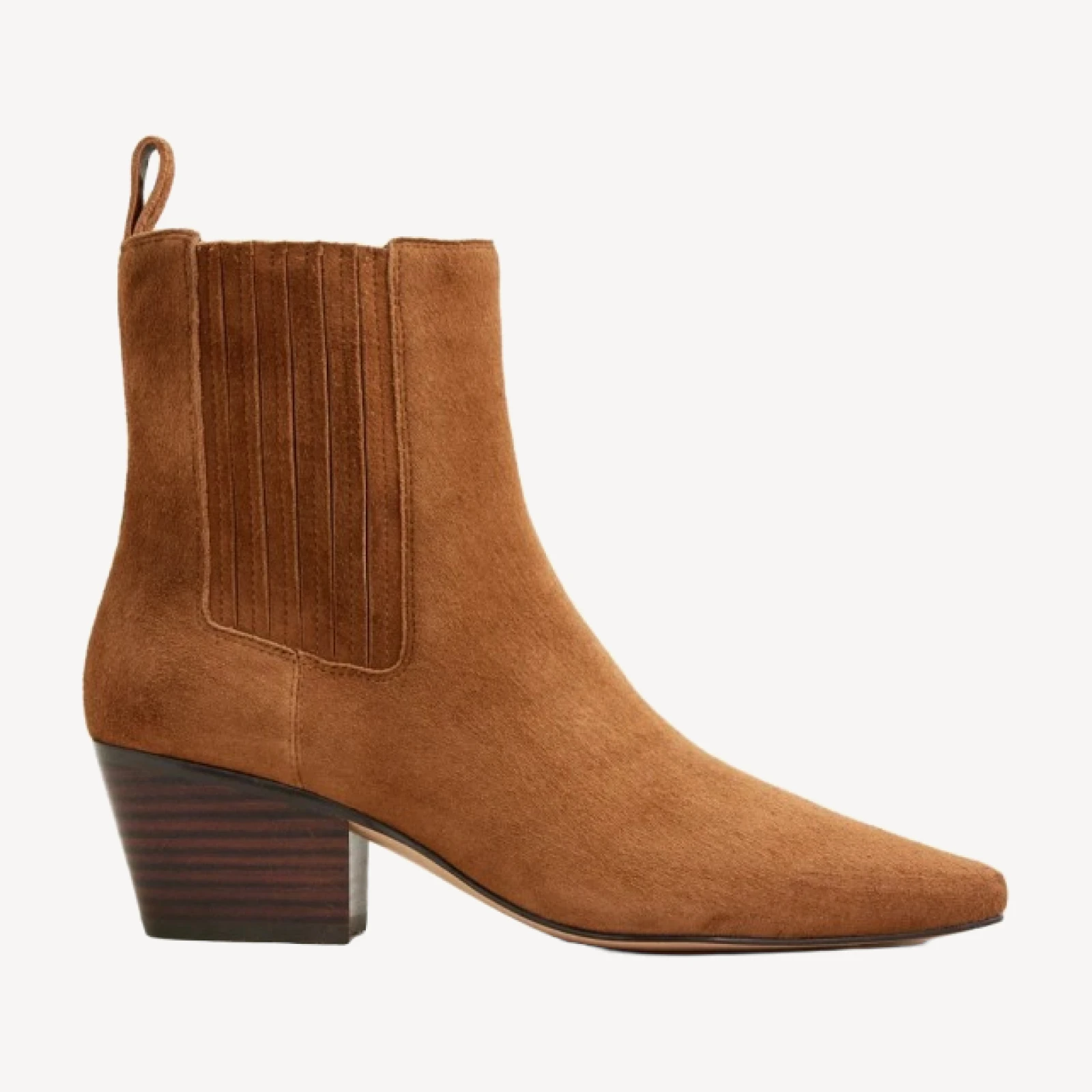 New Piper square-toe ankle boots in suede