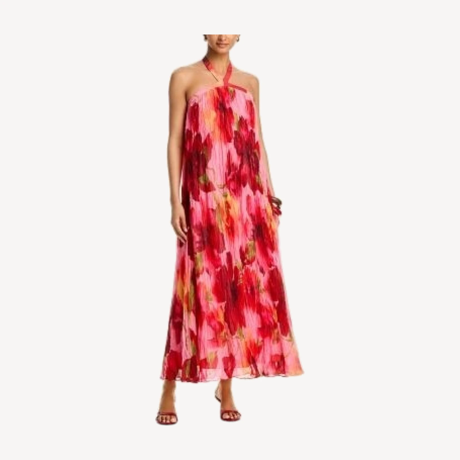 Aqua Floral Strapless Tiered Maxi Dress - Exclusive