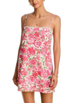 Aqua Floral Shift Mini Dress - Exclusive