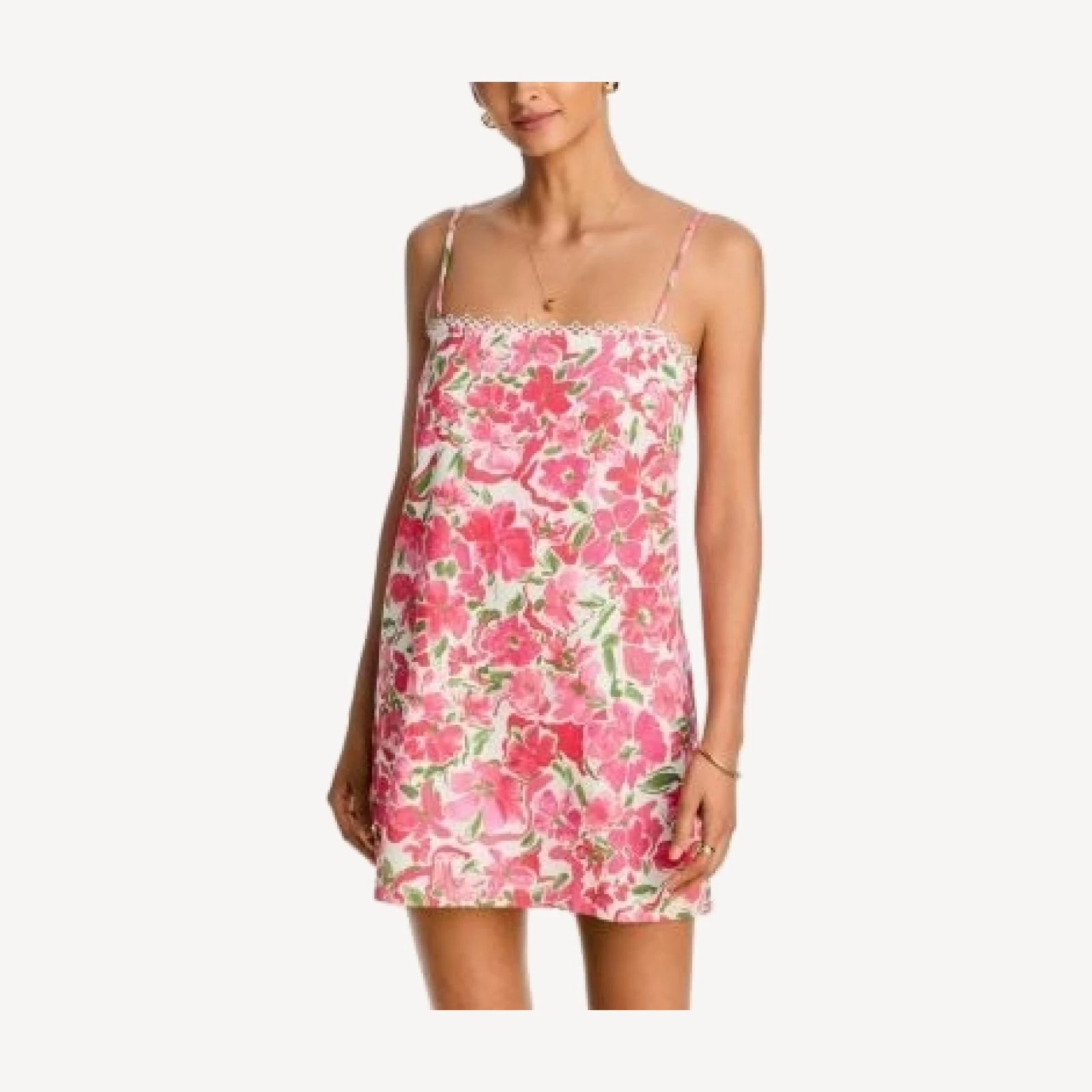 Aqua Floral Shift Mini Dress - Exclusive