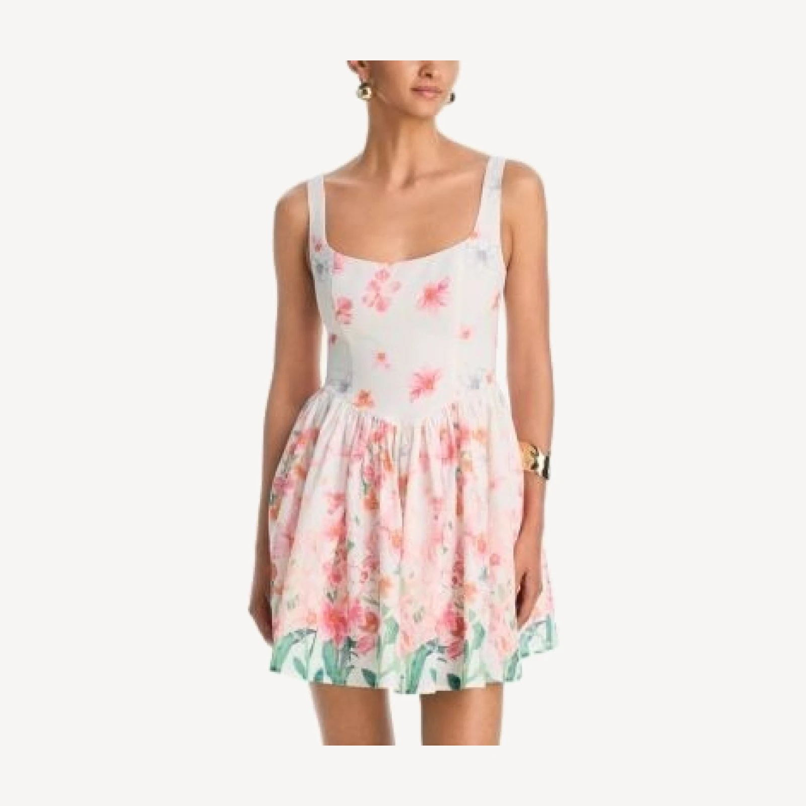 Aqua Placed Floral Mini Dress - Exclusive