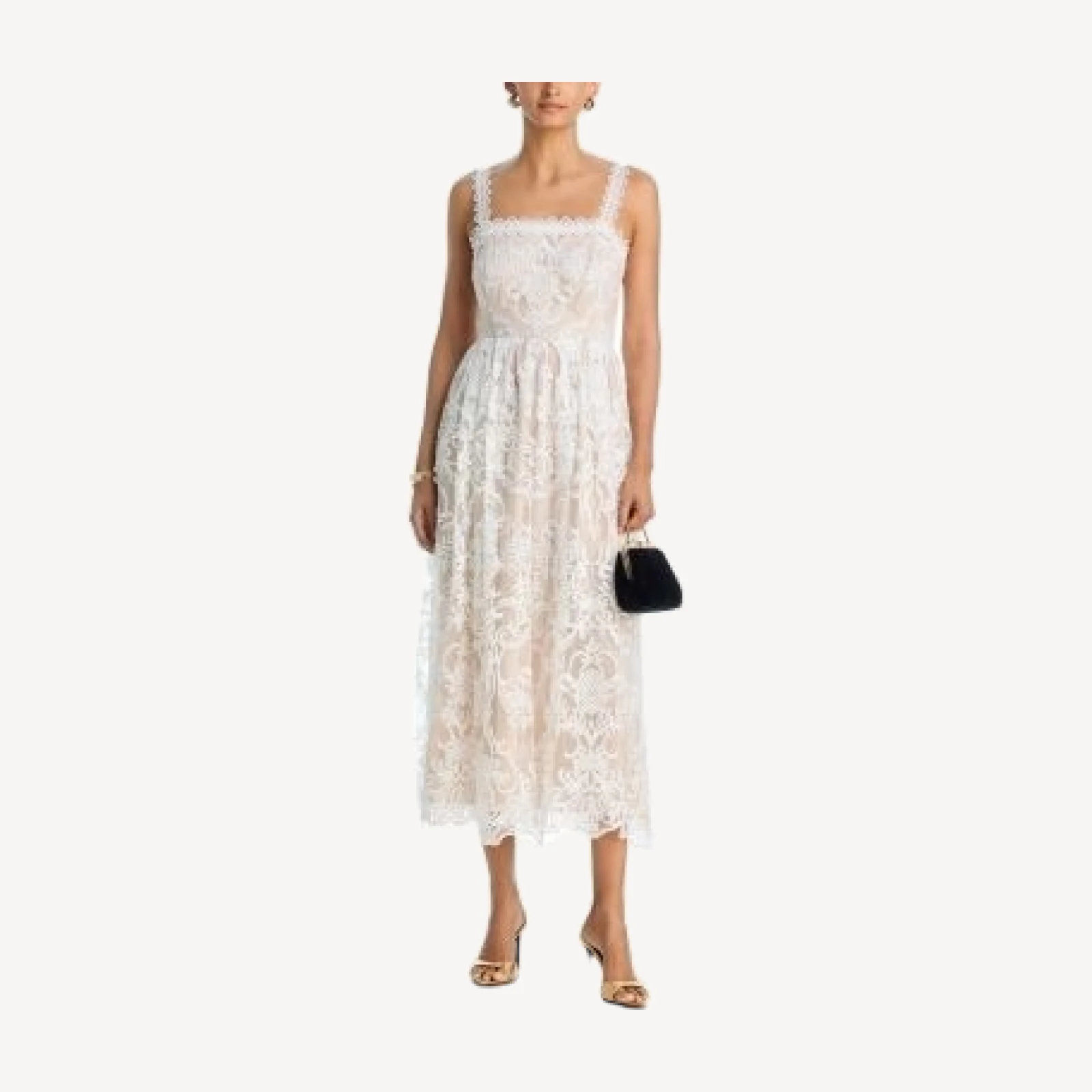 Aqua Lace Midi Dress - Exclusive