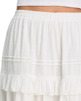 Aqua Swiss Dot Maxi Skirt - Exclusive