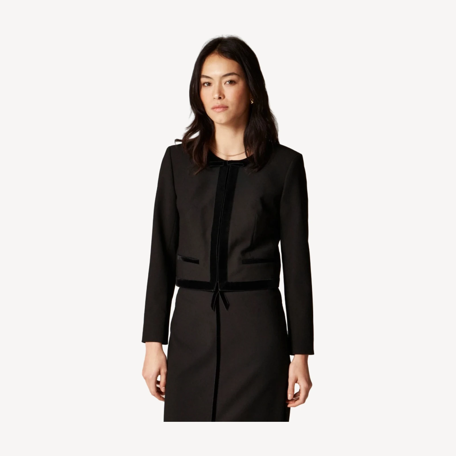 Bow lady jacket in four-season stretch