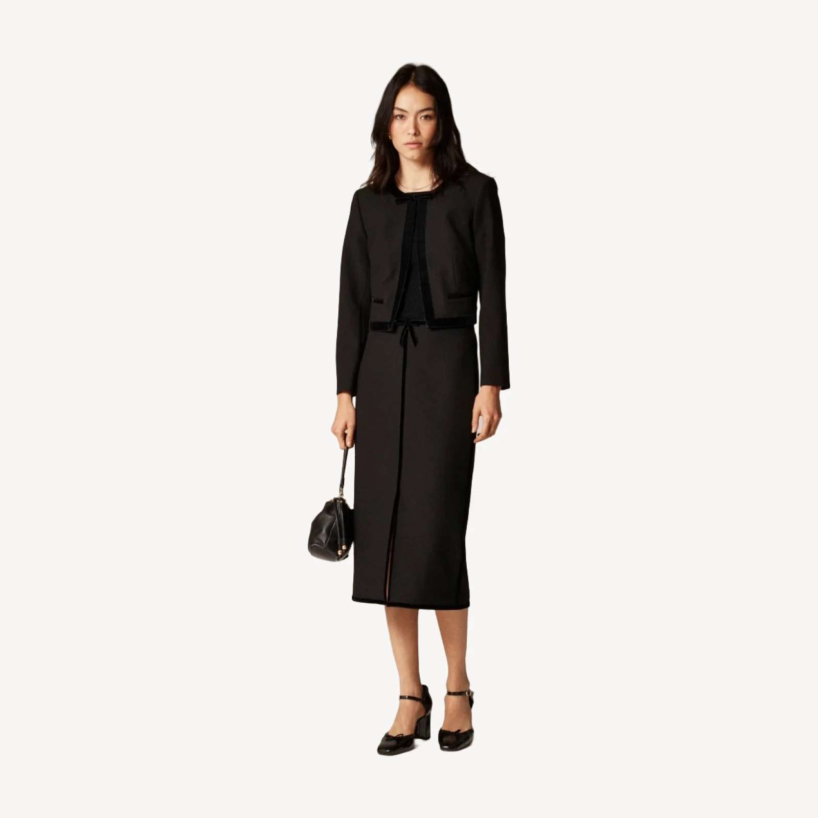 Bow lady jacket in four-season stretch