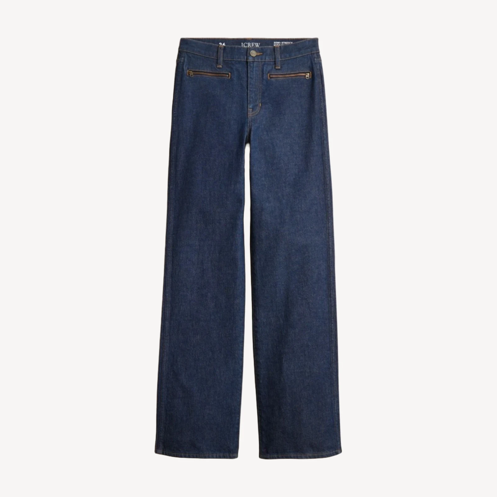 Full-length slim-wide jean