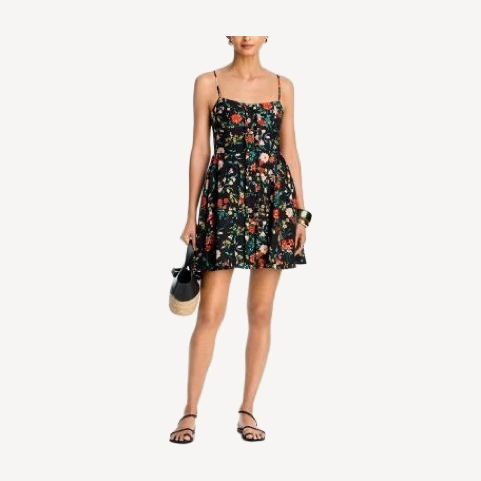 Aqua Floral Button Front Mini Dress - Exclusive