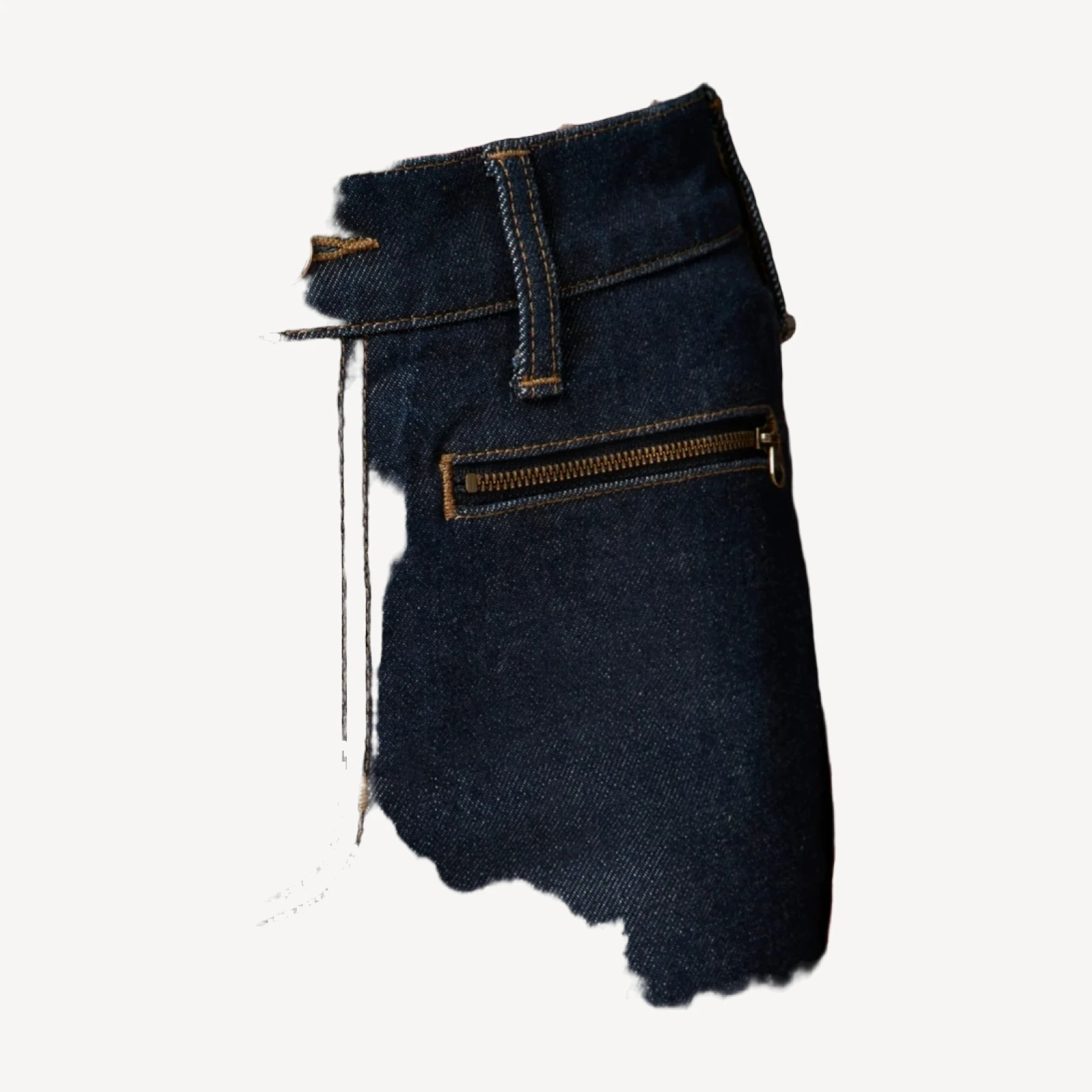 Full-length slim-wide jean