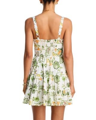 Aqua Garden Print Mini Dress - Exclusive