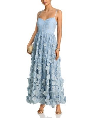 Aqua 3D Lace Maxi Dress - Exclusive