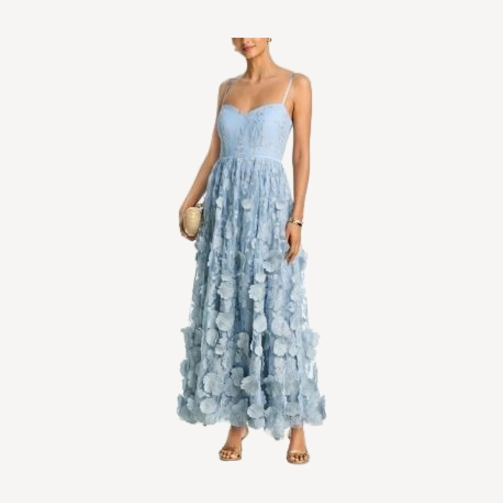 Aqua 3D Lace Maxi Dress - Exclusive