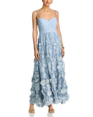 Aqua 3D Lace Maxi Dress - Exclusive