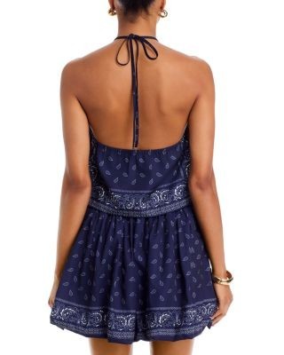 Aqua Paisley Bandana Halter Top - Exclusive