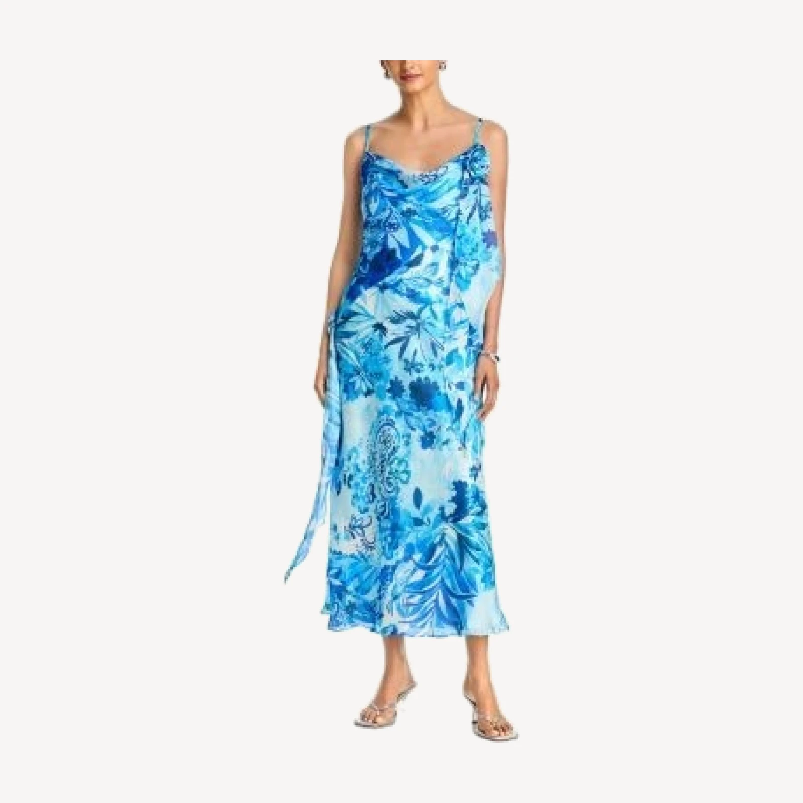 Aqua Scarf Slip Maxi Dress - Exclusive