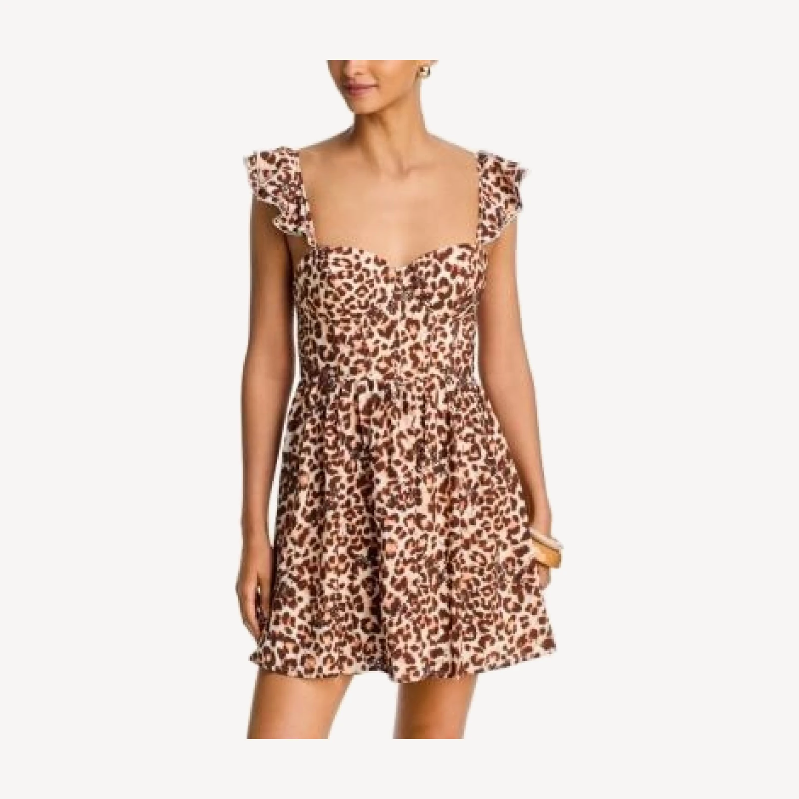 Aqua Animal Print Eyelet Bustier Mini Dress - Exclusive