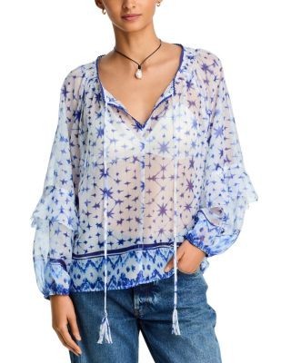 Aqua Batik Long Sleeve Top - Exclusive