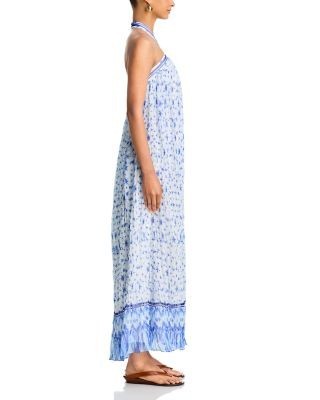 Aqua Batik Halter Maxi Dress - Exclusive