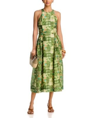 Aqua Ikat Sleeveless Midi Dress - Exclusive