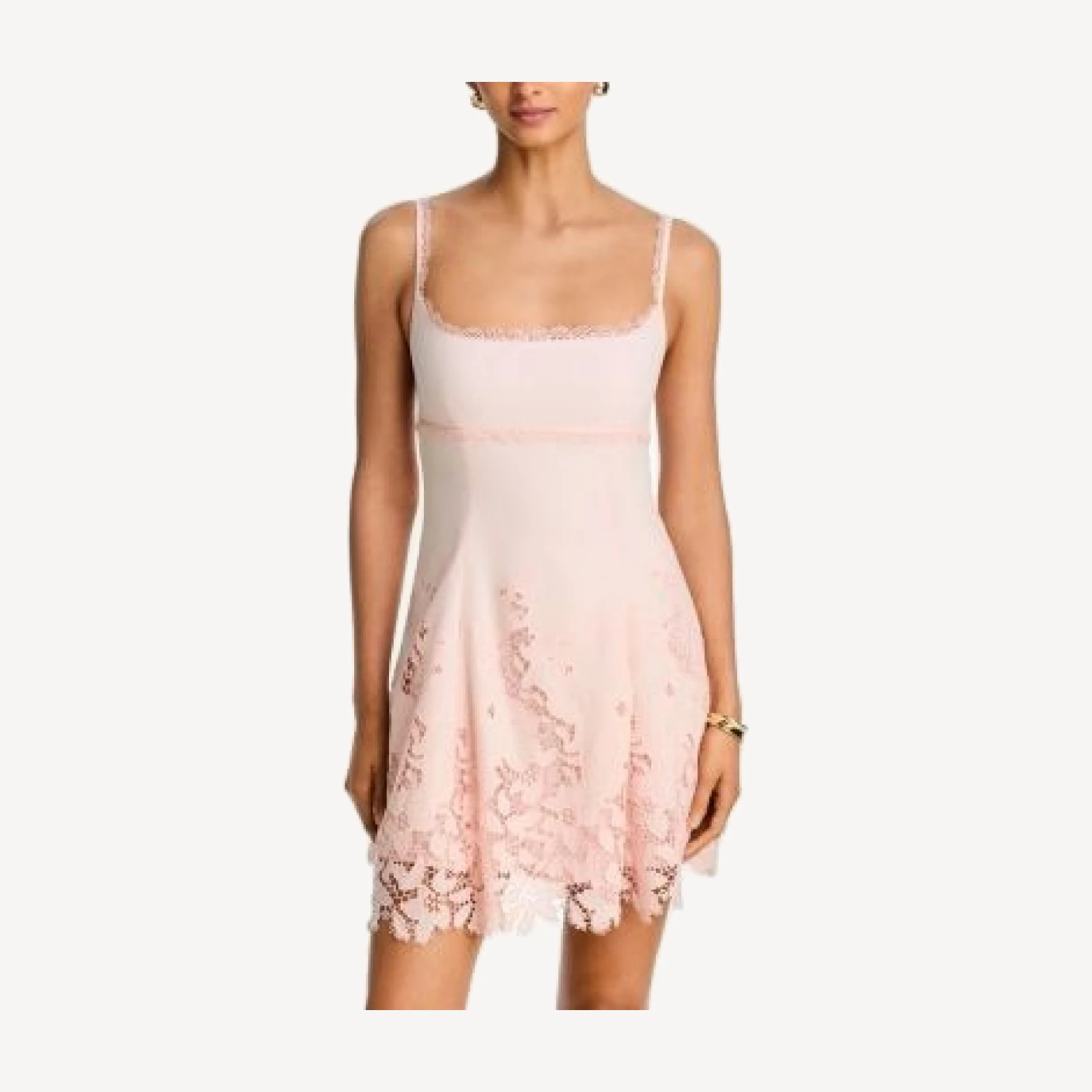 Aqua Lace Cutout Mini Dress - Exclusive