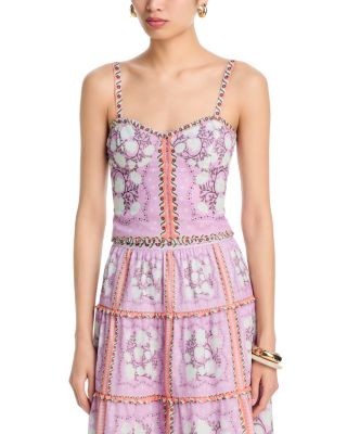 Aqua Designed by Agua Bendita Lace Up Bustier Top - Exclusive