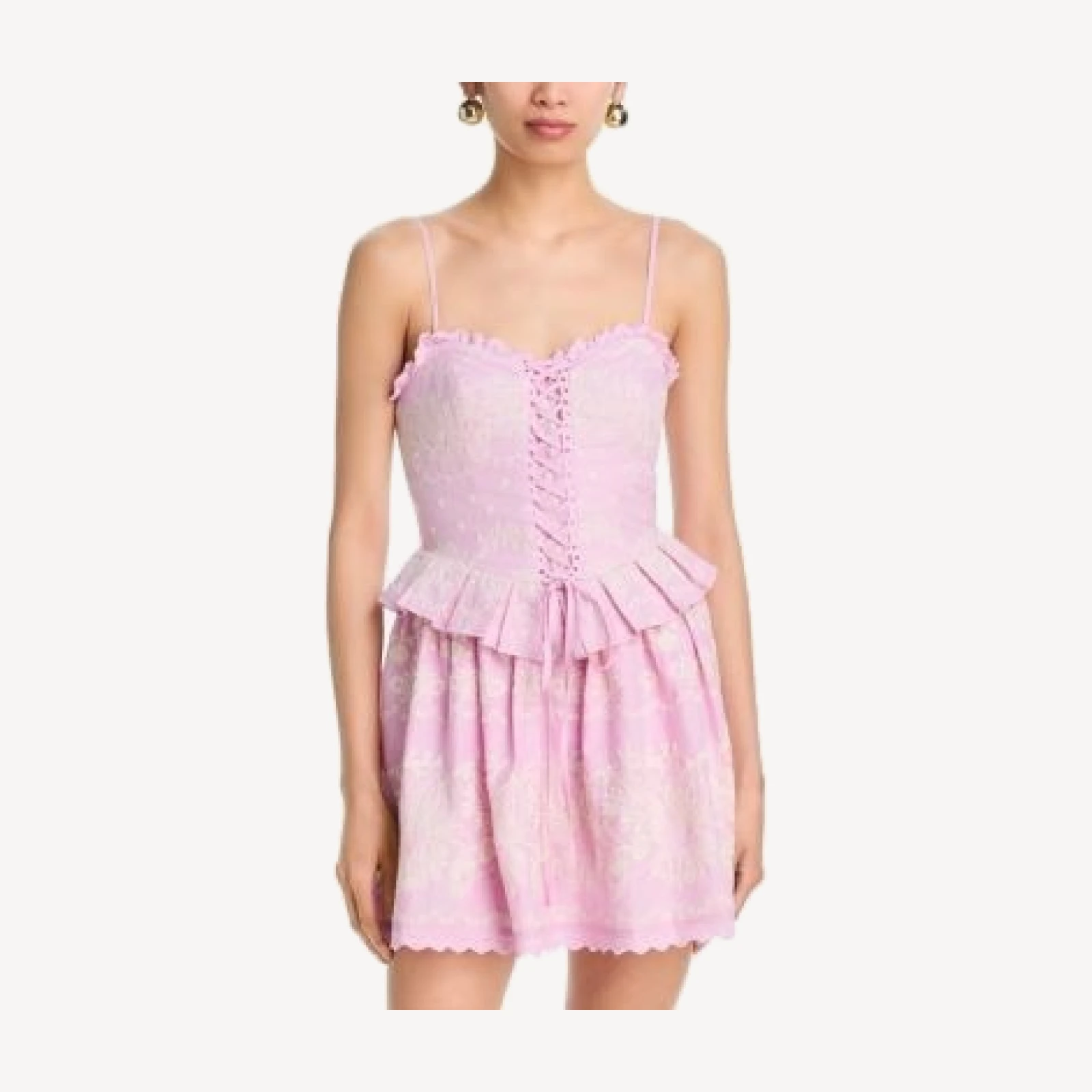 Aqua x Agua Bendita Lace Up Mini Dress - Exclusive