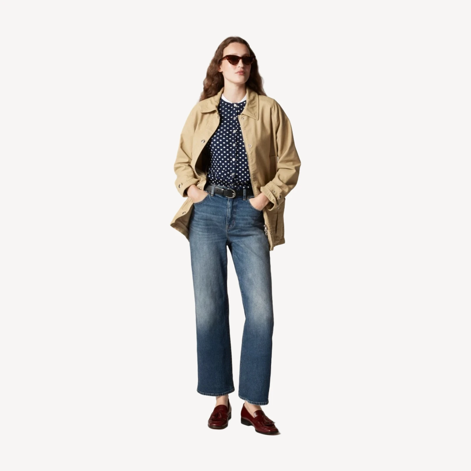 Curvy slim-wide jean