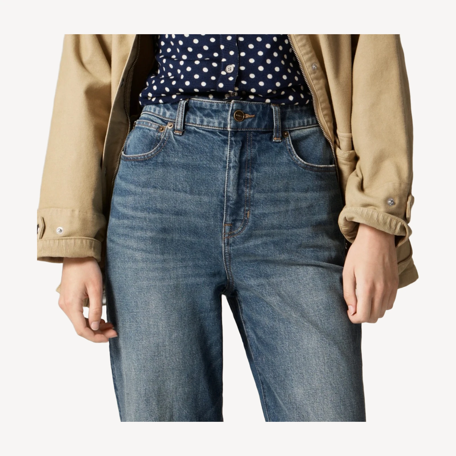 Curvy slim-wide jean