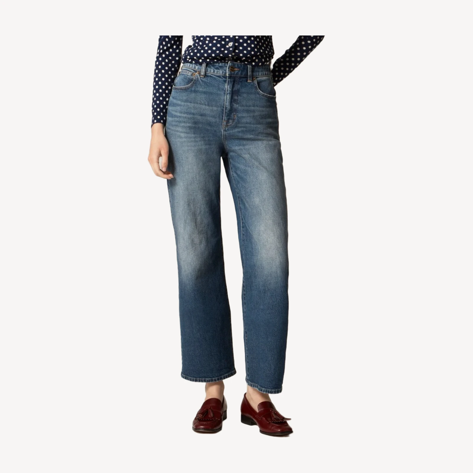 Curvy slim-wide jean
