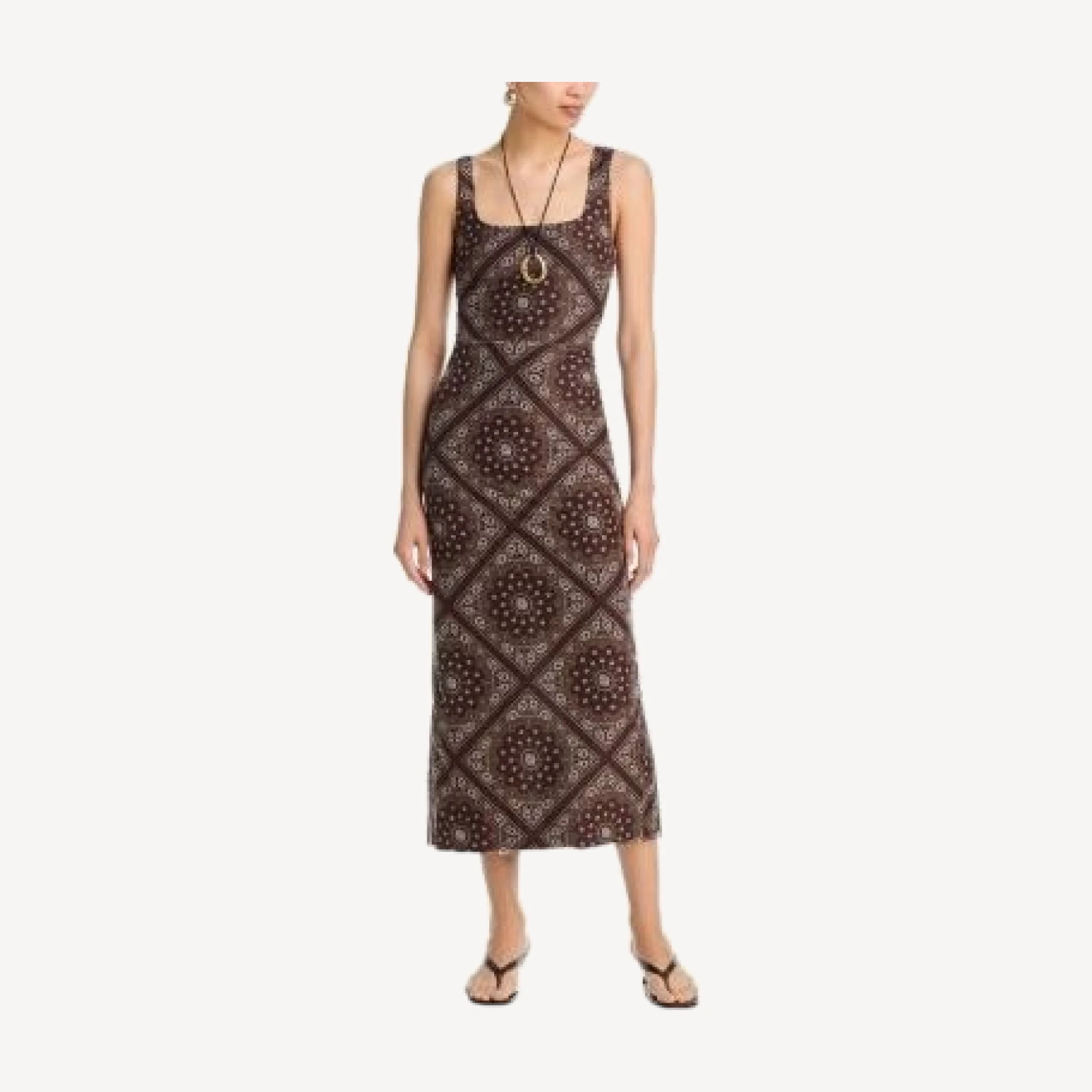 Aqua x Agua Bendita Mesh Cutwork Midi Dress - Exclusive