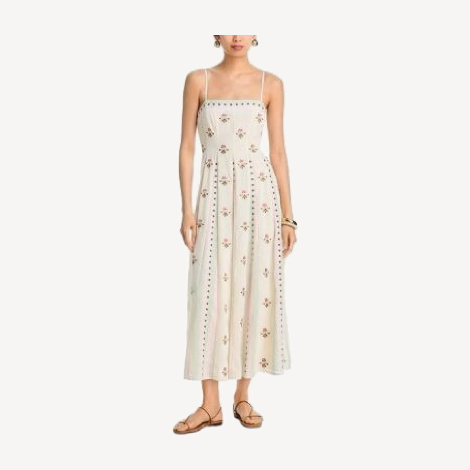 Aqua x Agua Bendita Embroidered Floral Midi Dress - Exclusive