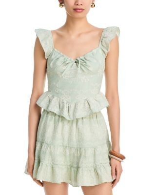 Aqua x Agua Bendita Embroidered Bustier Top - Exclusive